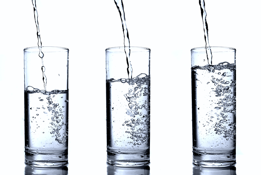water in glass