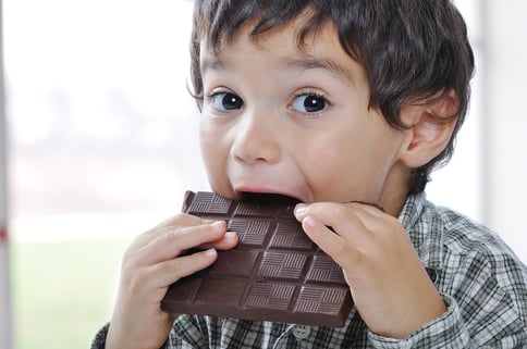 Little cute kid eating chocolate-1