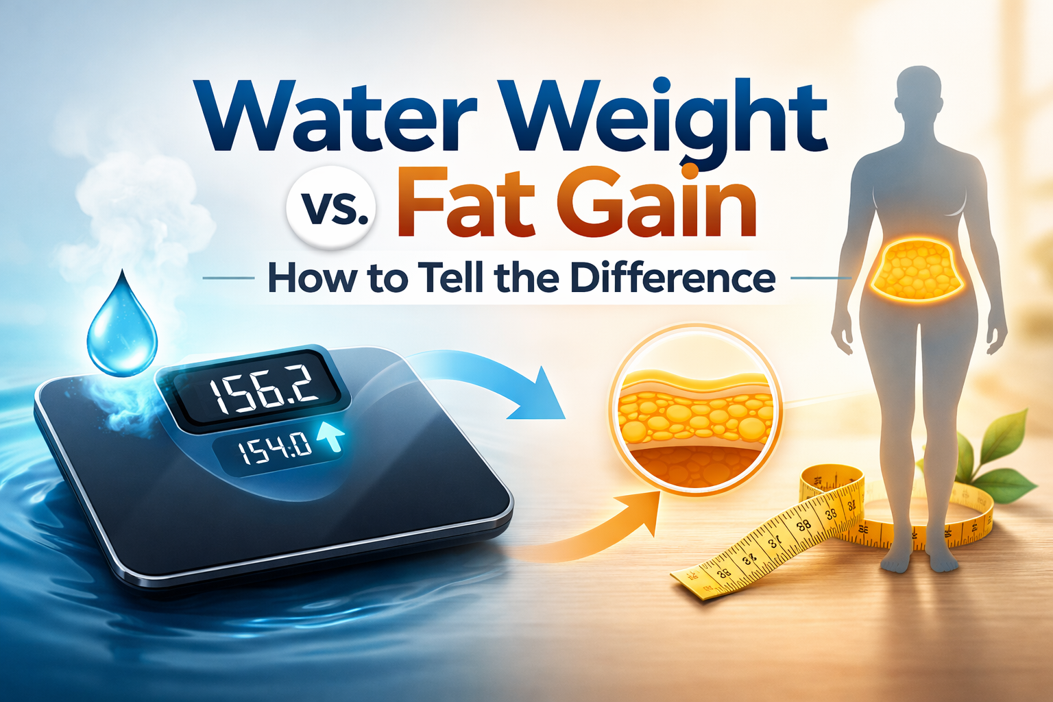 water weight vs fat gain